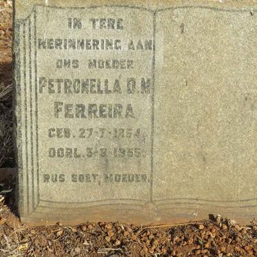 FERREIRA Petronella D.M. 1864-1955