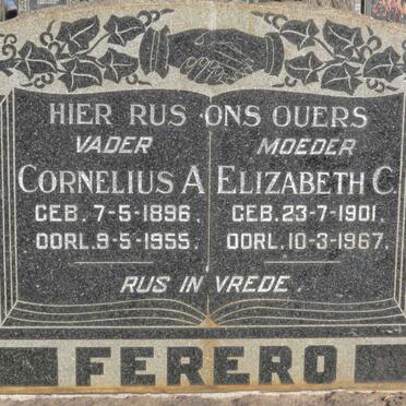 FERERO Cornelius A. 1896-1955 & Elizabeth C. 1901-1967