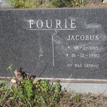 FOURIE Jacobus 1915-1980