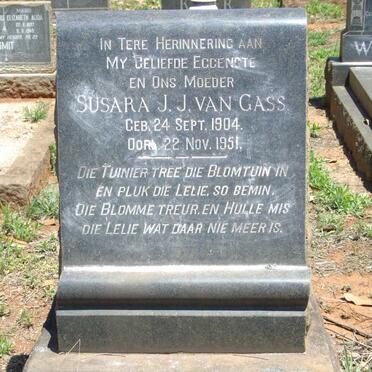 GASS Susara J.J., van 1904-1951