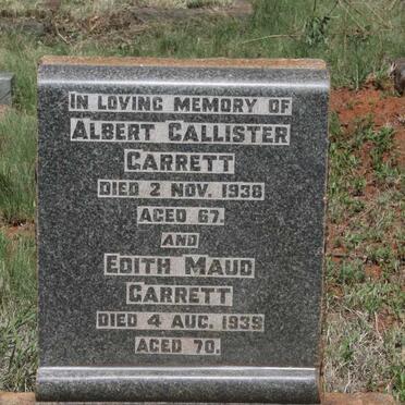 GARRETT Albert Callister -1938 & Edith Maud -1939