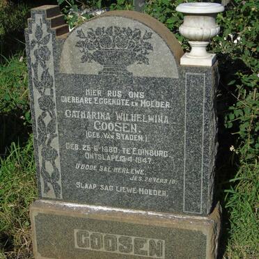 GOOSEN Catharina Wilhelmina VAN STADEN 1880-1947