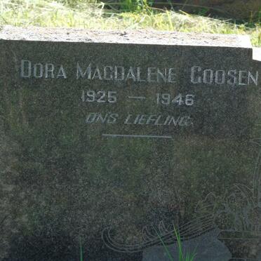 GOOSEN Dora Magdalene 1925-1946