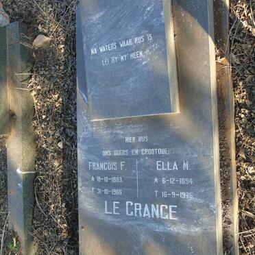 GRANGE Francois F., le 1883-1966 & Ella M. 1894-1975