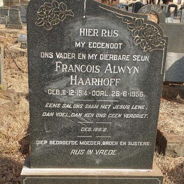 HAARHOFF Francois Alwyn 1914-1956