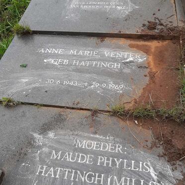 HATTINGH Maude Phyllis nee MILLS 1922-2002 :: VENTER Anne-Marie nee HATTINGH 1943-1969
