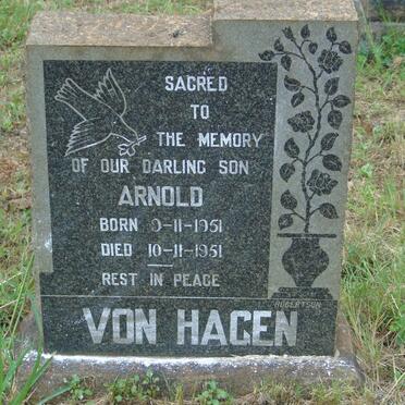 HAGEN Arnold, von 1951-1951