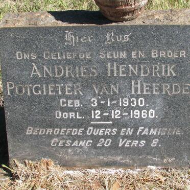 HEERDEN Andries Hendrik Potgieter, van 1930-1960