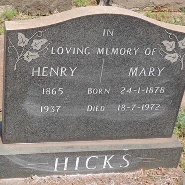 HICKS Henry 1865-1937 & Mary 1878-1972