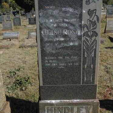 HINDLEY Elise Rosa 1930-1950