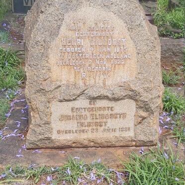 HILHORST Henri 1875-1922 &amp; Johanna Elisabeth -1931