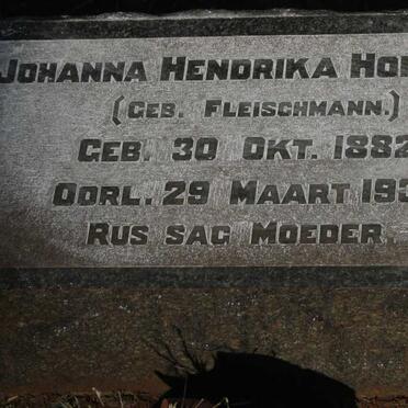 HOFFMANN Johanna Hendrika nee FLEISCHMANN 1882-1938