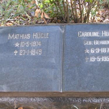 HUGLE Mathias 1874-1949 &amp; Caroline BEHRENS 1875-1952