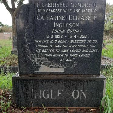 INGLESON Catherine Elizabeth nee BOTHA 1896-1958