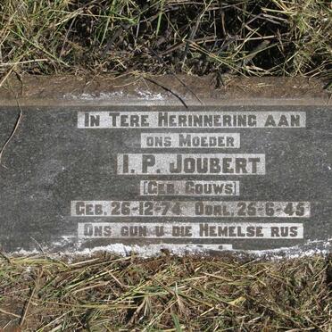 JOUBERT I.P. nee GOUWS 1874-1945
