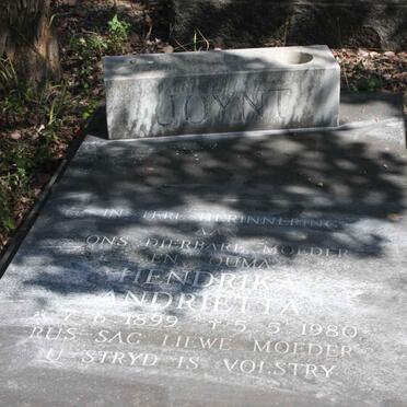 JOYNT Hendrika Andrietta 1899-1980