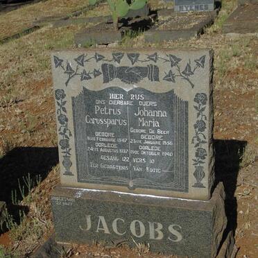 JACOBS Petrus Carussparus 1847-1937 & Johanna Maria DE BEER 1856-1940