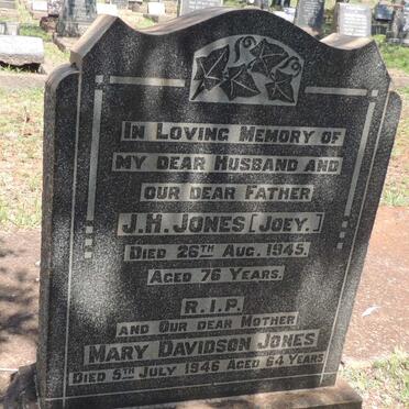 JONES J.H. -1945 & Mary Davidson -1946