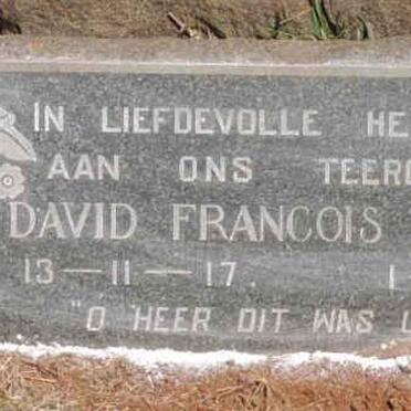 JACOBS David Francois 1917-1941