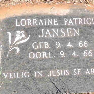 JANSEN Lorraine Patricia 1966-1966