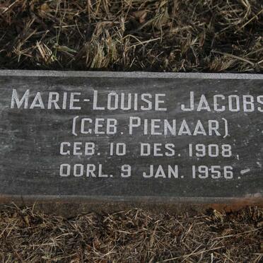 JACOBSZ Marie-Louise nee PIENAAR 1908-1956