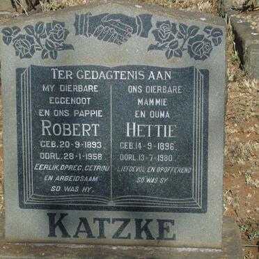 KATZKE Robert 1893-1958 & Hettie 1896-1980