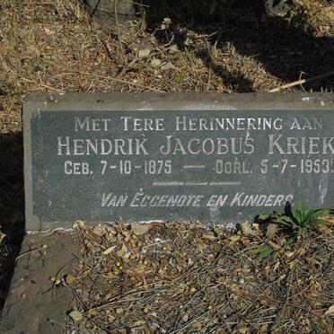KRIEK Hendrik Jacobus 1875-1953