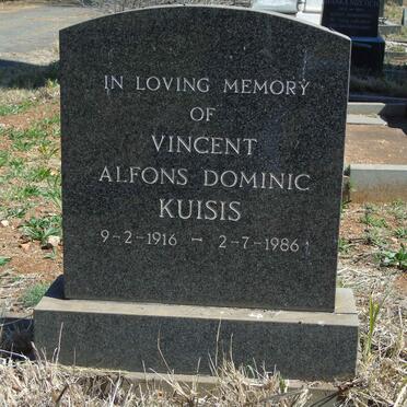 KUISIS Vincent Alfons Dominic 1916-1986