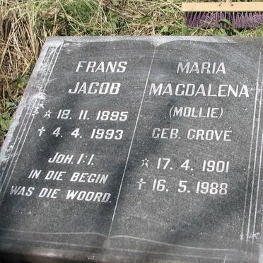 LABUSCHAGNE Frans Jacob 1895-1993 &amp; Maria Magdalena GROVÉ 1901-1988