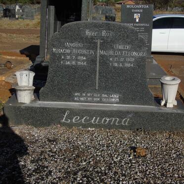 LECUONA Ignacio Augustin 1884-1944 &amp; Mathilda Eleonora 1902-1984