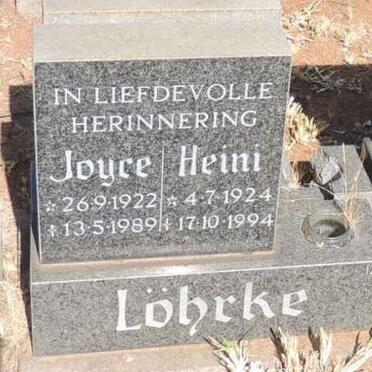 LOHRKE Heini 1924-1994 & Joyce 1922-1989