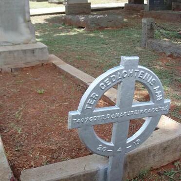 MASURIEK David Jacobus 1868-1918