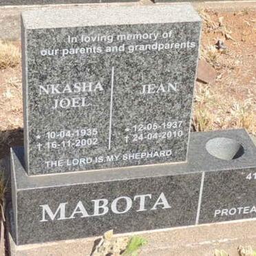 MABOTA Nkasha Joel 1935-2002 & Jean 1937-2010