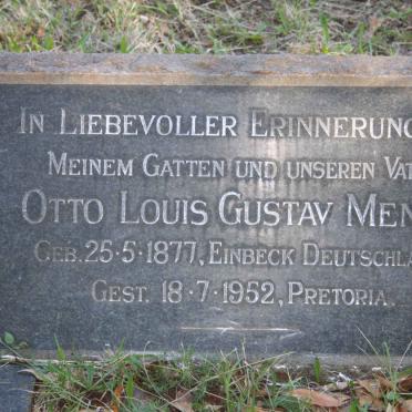 MENGE Otto Louis Gustav 1877-1952