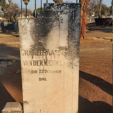MERWE Charles Aaron, van der -1940 &amp; Jacomina Johanna Elizabeth LOMBARD -1926