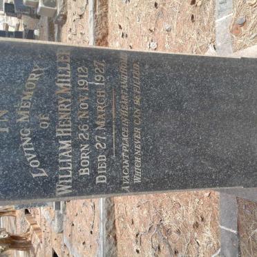 MILLER William Henry 1912-1927