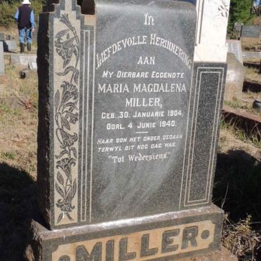 MILLER Maria Magdalena 1904-1940