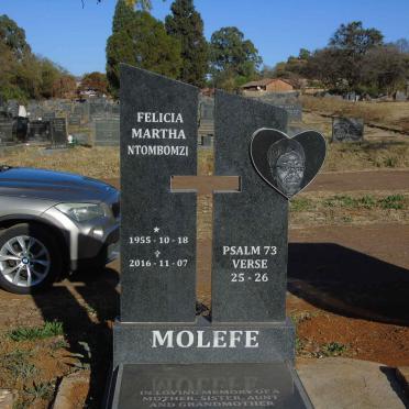MOLEFE Felicia Martha Ntombomzi 1955-2016