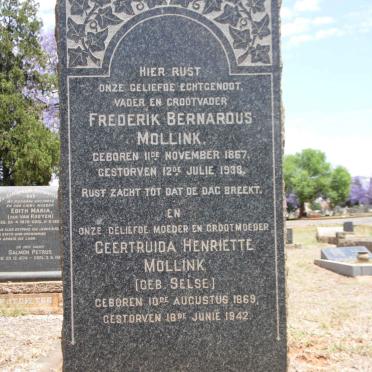 MOLLINK Frederik Bernardus 1867-1938 &amp; Geertruida Henriette SELSE 1869-1942