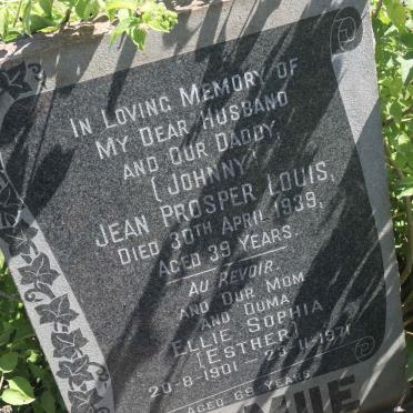 MUE Jean Prosper Louis, le -1939 &amp; Ellie Sophia 1901-1971