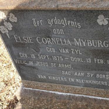 MYBURGH Elsie Cornelia VAN ZYL 1875-1955