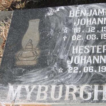 MYBURGH Benjamin Johann 1944-1996 & Hester Johanna 1944-
