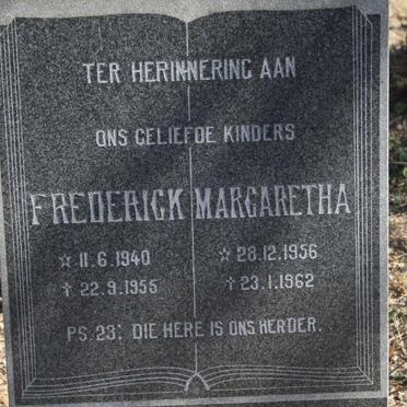 NAGEL Frederick 1940-1955 :: NAGEL Margaretha 1956-1962