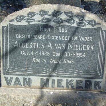 NIEKERK Albertus A., van 1925-1954