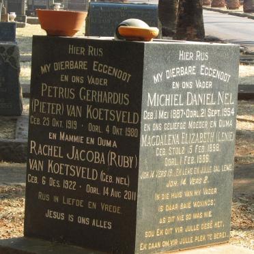 NEL Michiel Daniel 1887-1954 &amp; Magdalena Elizabeth STOLZ 1898-1986