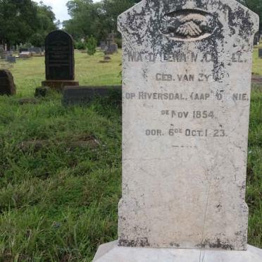 NELL Magdalena M.C. nee VAN ZYL 1854-1923