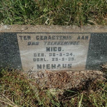NIEHAUS Nico 1934-1939