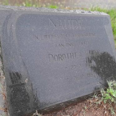 NAUDE Dorothea Maria 1894-1957