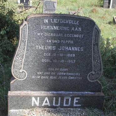 NAUDE Theunis Johannes 1889-1957