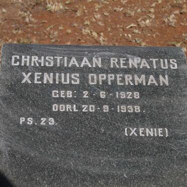 OPPERMAN Christiaan Renatus Xenius 1928-1938